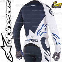 Alpinestars 2019 Tech Star Factory White Dark Navy Race Jersey Shirt Top Motocross Enduro