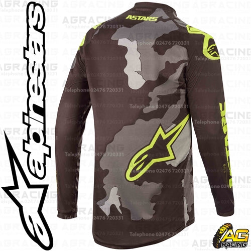 Alpinestars  Racer Tactical Black Grey Camo Yellow Fluo Race Jersey