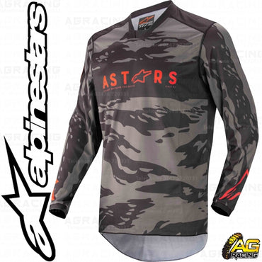 Alpinestars  Racer Tactical Black Gray Grey Camo Red Fluo Race Jersey