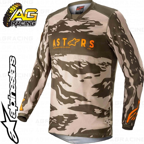 Alpinestars  Racer Tactical Military Sand Camo Tangerine Race Jersey