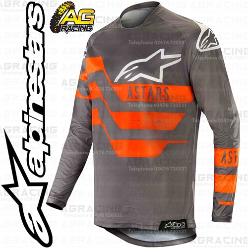 Alpinestars  Racer Flagship Mid Grey Anthracite Orange Fluo Race Jersey