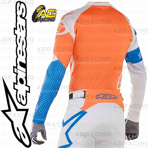 Alpinestars  Racer Tech Atomic Cool Grey Mid Blue Orange Fluo Race Jersey