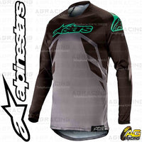 Alpinestars  Racer Tech Compass Black Mid Grey Teal Race Jersey