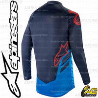 Alpinestars  Racer Tech Compass Dark Navy Mid Blue Burgundy Race Jersey