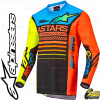 Alpinestars  Racer Compass Black Yellow Fluo Coral Jersey