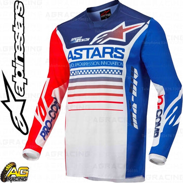 Alpinestars  Racer Compass Off White Red Fluo Blue Jersey