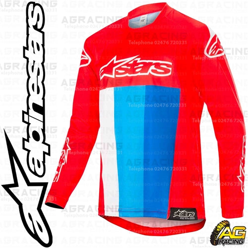 Alpinestars  Racer Venom Red White Blue Youth Children's Race Jersey