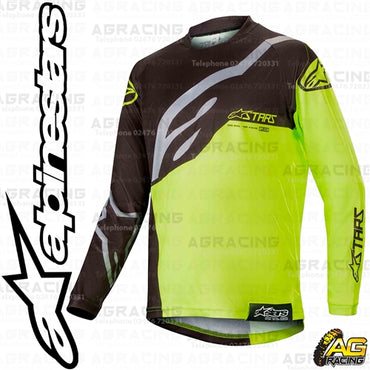 Alpinestars  Racer Factory Black Yellow Fluo Youth Children's Race Jersey