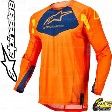 Alpinestars  Racer Factory Orange Dark Blue Warm Yellow Youth Children's Race Jersey