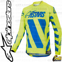 Alpinestars Racer Braap Blue Yellow Fluo Kids Jersey