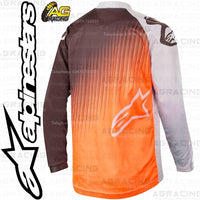 Alpinestars  Racer Supermatic Light Grey Orange Fluo Black Youth Children's Race Jersey