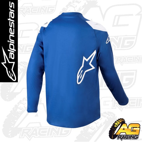 Alpinestars 2023 Racer Narin Blue Ray White Kids Jersey