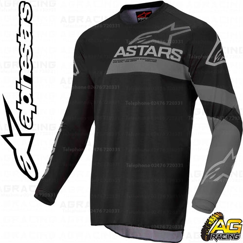 Alpinestars  Racer Graphite Black Dark Grey Gray Youth Children's Race Jersey