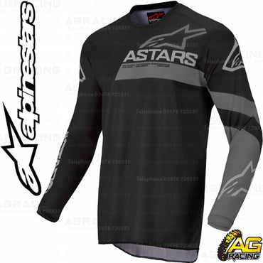 Alpinestars  Racer Graphite Black Dark Grey Gray Youth Children's Race Jersey