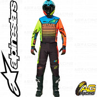 Alpinestars  Racer Compass Black Yellow Fluo Coral Youth Kids Combo Kit
