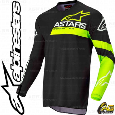 Alpinestars  Racer Chaser Black Yellow Fluo Youth Children's Race Jersey