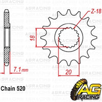 Apico Steel Front Sprocket 520 Pitch For Suzuki RM 125 1988-1991
