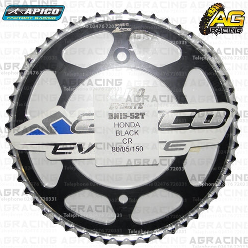 Apico Evolite Black Rear Sprocket 420 Pitch For Honda CR 80R 1986-2001