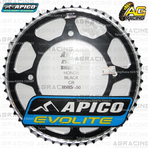 Apico Evolite Black Rear Sprocket 420 Pitch For Honda CR 80R 1986-2001
