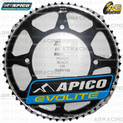 Apico Evolite Black Rear Sprocket 420 Pitch For Honda CR 80R 1986-2001