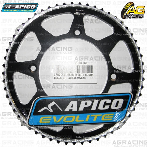 Apico Evolite Black Rear Sprocket 420 Pitch For Honda CR 80R 1986-2001