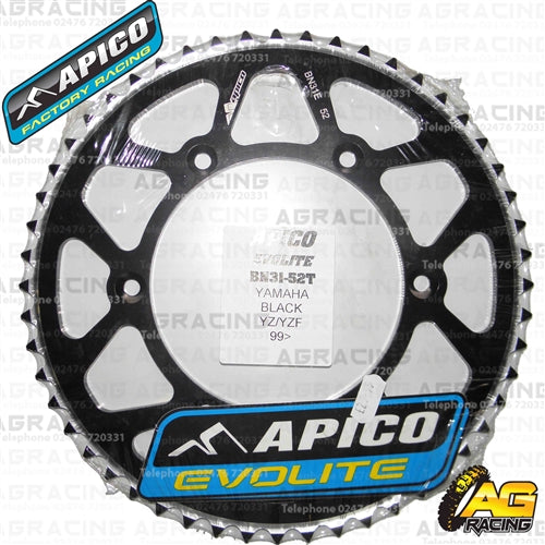 Apico Evolite Black Rear Sprocket 520 Pitch For Yamaha YZ 125 1999-2018