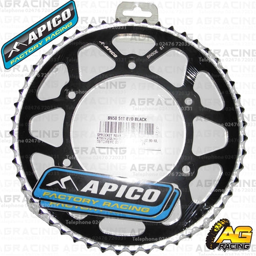 Apico Evolite Black Rear Sprocket 520 Pitch For Husaberg TE 125 2012-2014