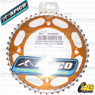 Apico Evolite Orange Rear Sprocket 428 Pitch For KTM SX 85 2003-2018