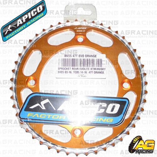 Apico Evolite Orange Rear Sprocket 428 Pitch For KTM SX 85 2003-2018