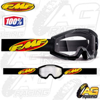 100% FMF Powercore Goggles - Core Black with Clear Lens