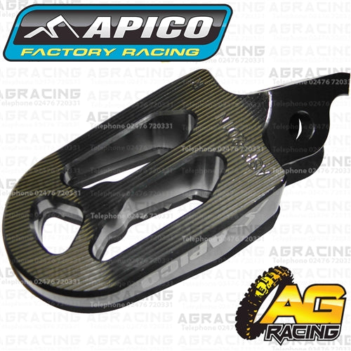 Apico Pro Bite Pro-Bite Titanium Grey Wide Footpegs For Honda CR 125 2002-2007 Motocross Enduro