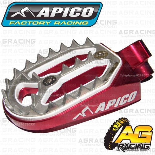 Apico Pro Bite Pro-Bite Red Wide Footpegs For Honda CR 125 2002-2007 Motocross Enduro