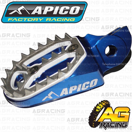 Apico Pro Bite Pro-Bite Blue Wide Footpegs Pegs For KTM SX 85 2018 Motocross Enduro