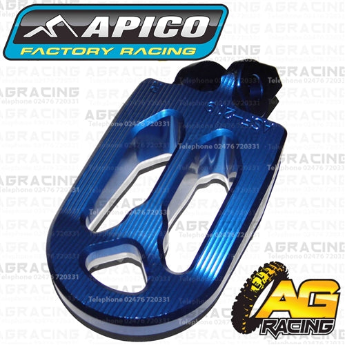 Apico Pro Bite Pro-Bite Blue Wide Footpegs Pegs For KTM SX 85 2018 Motocross Enduro