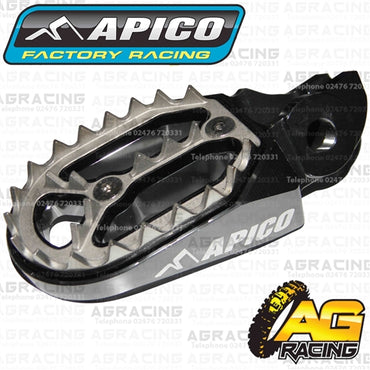 Apico Pro Bite Pro-Bite Titanium Grey Wide Footpegs Pegs For KTM SX 85 2018 Motocross Enduro