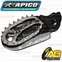 Apico Pro Bite Pro-Bite Titanium Grey Wide Footpegs Pegs For KTM SX-F 350 2016-2018 Motocross Enduro