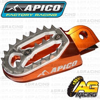 Apico Pro Bite Pro-Bite Orange Wide Footpegs Pegs For Beta RR 4T 400 2010-2018 Motocross Enduro