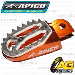Apico Pro Bite Pro-Bite Orange Wide Footpegs Pegs For Husqvarna TC 65 2017-2018 Motocross Enduro