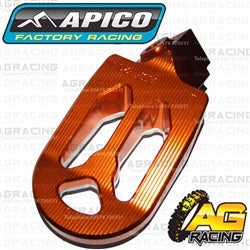 Apico Pro Bite Pro-Bite Orange Wide Footpegs Pegs For Beta RR 4T 400 2010-2018 Motocross Enduro