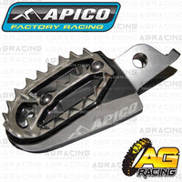 Apico Pro Bite Pro-Bite Titanium Grey Wide Footpegs Pegs For Kawasaki KX 250F 2006-2018 Motocross Enduro