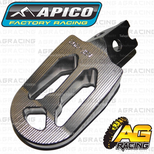 Apico Pro Bite Pro-Bite Titanium Grey Wide Footpegs Pegs For Kawasaki KX 250F 2006-2018 Motocross Enduro