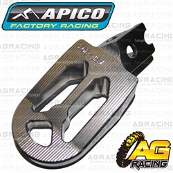 Apico Pro Bite Pro-Bite Titanium Grey Wide Footpegs Pegs For Kawasaki KX 450F 2007-2018 Motocross Enduro