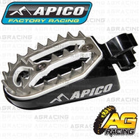 Apico Pro Bite Pro-Bite Black Wide Footpegs Pegs For Suzuki RMZ 450 2012-2018 Motocross Enduro