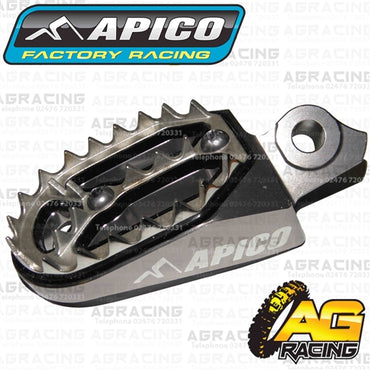 Apico Pro Bite Pro-Bite Titanium Grey Wide Footpegs Pegs For Suzuki RMZ 250 2010-2018 Motocross Enduro
