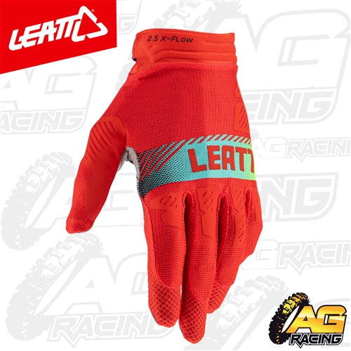 Leatt 2023 Gloves 2.5 X-Flow Red NanoGrip Adult Moto MX Motocross Enduro Quad