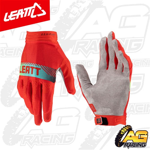 Leatt 2023 Gloves 2.5 X-Flow Red NanoGrip Adult Moto MX Motocross Enduro Quad