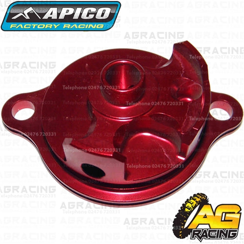 Apico Red Oil Filter Cover Cap For Honda CRF 250R 2010-2017 Motocross Enduro