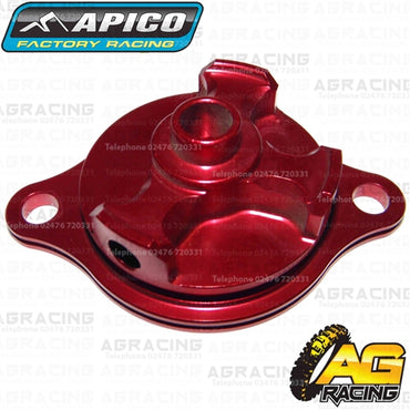 Apico Red Oil Filter Cover Cap For Honda CRF 450R 2002-2008 Motocross Enduro