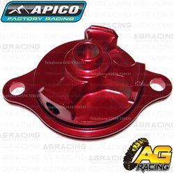 Apico Red Oil Filter Cover Cap For Honda CRF 450X 2005-2018 Motocross Enduro