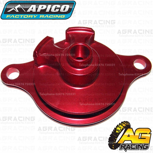 Apico Red Oil Filter Cover Cap For Honda CRF 450R 2009-2016 Motocross Enduro